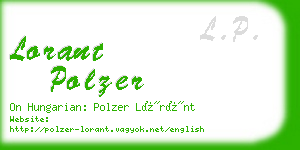 lorant polzer business card